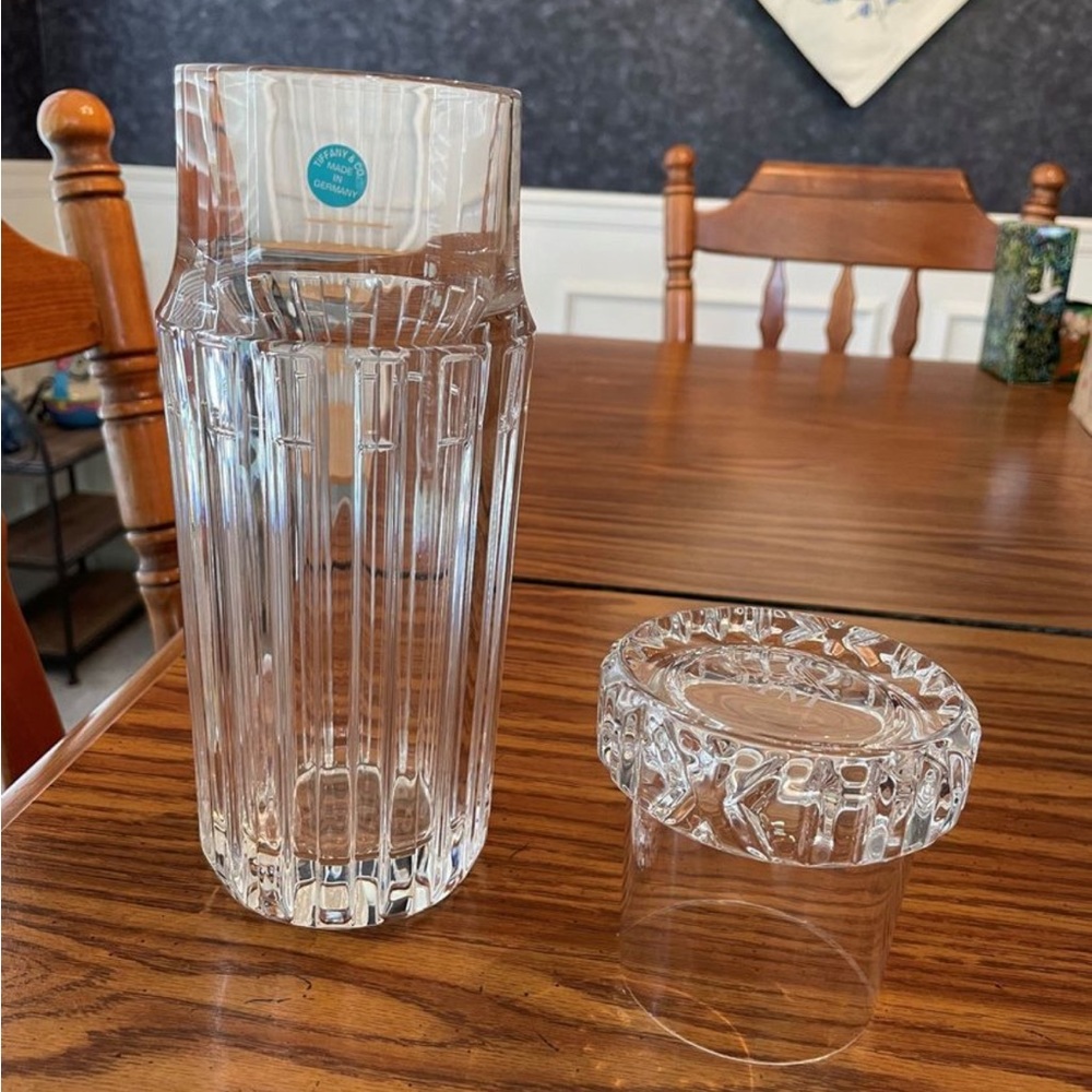 TIFFANY and co GLASS DECANTER tumbler crystalglassware